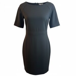 Talbots Petites 6P Black Sheath Dress Short Sleeve Career Classic